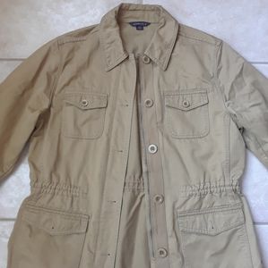 Land's End dark khaki safari jacket